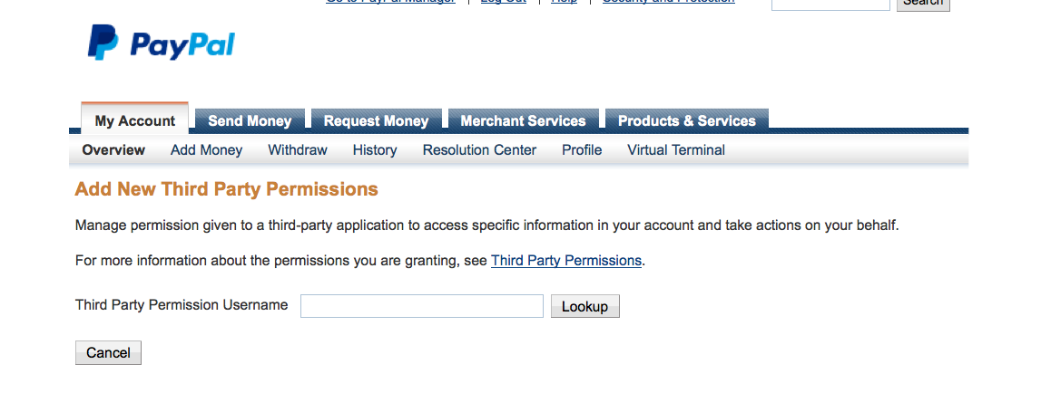 screenshot PayPal