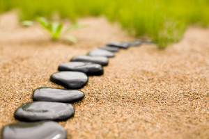 stone walking path